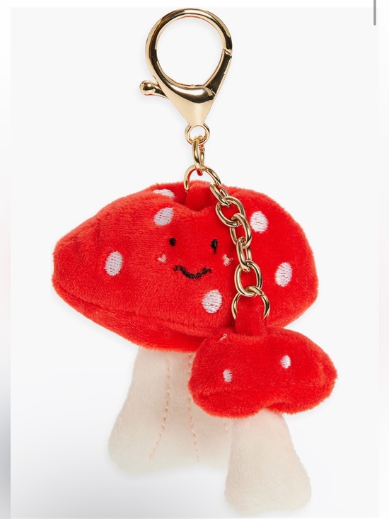 Leith Accessories - Leith Red & White Mushroom Plush Keychain Charm